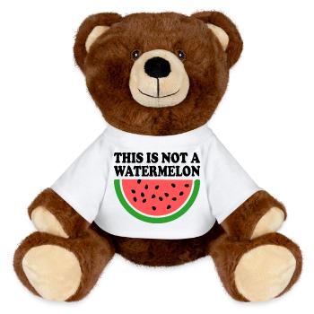 THIS IS NOT A WATERMELON - MiniFeet® RecycelBär® Braun - Weiß - Vorne