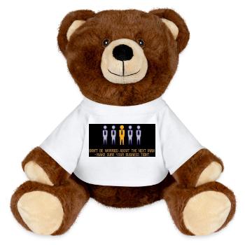 Ne vous inquiétez pas, il suffit de se bousculer - Nounours RecycelBär® marron - blanc - Devant