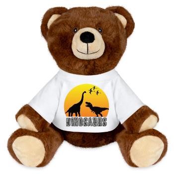dinosaure - Nounours RecycelBär® marron - blanc - Devant