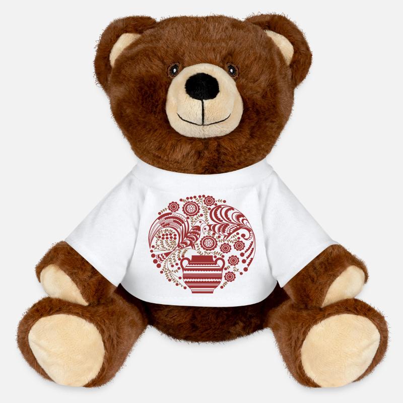 Päll nuptial de Delsbo - Nounours RecycelBär® marron - blanc