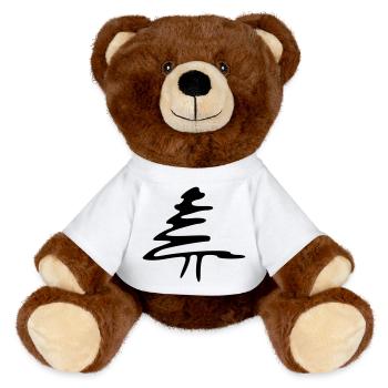 Baum - MiniFeet® RecycelBär® Braun - Weiß - Vorne