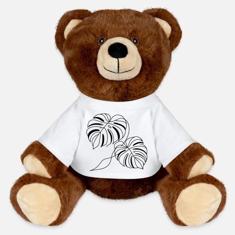 Monstera - Nounours RecycelBär® marron - blanc