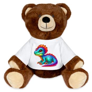 Dinosaurier - MiniFeet® RecycelBär® Braun - Weiß - Vorne