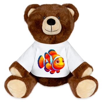 Clownfish - MiniFeet® RecycelBär® Teddy Bear Brown - white - Front