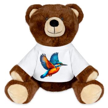 Eisvogel - MiniFeet® RecycelBär® Braun - Weiß - Vorne