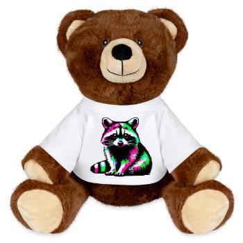 Waschbär - MiniFeet® RecycelBär® Braun - Weiß - Vorne