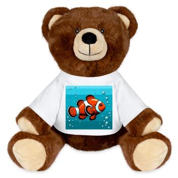 Clownfish - MiniFeet® RecycelBär® Teddy Bear Brown - white - Front