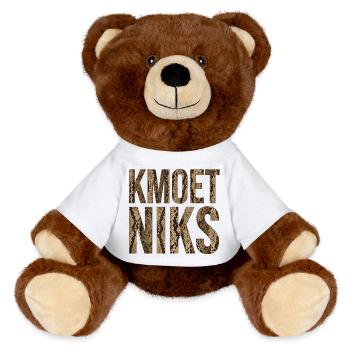 Kmoet niks, Dialecte anversois Chemises - Nounours RecycelBär® marron - blanc - Devant