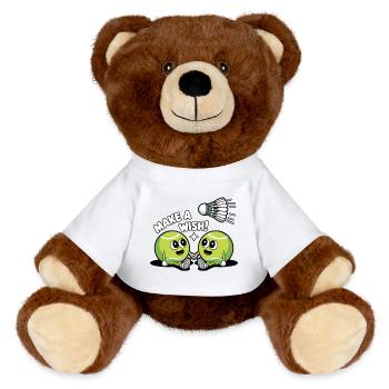 Bande dessinée Tennisball – Make a Wish Gag - Nounours RecycelBär® marron - blanc - Devant