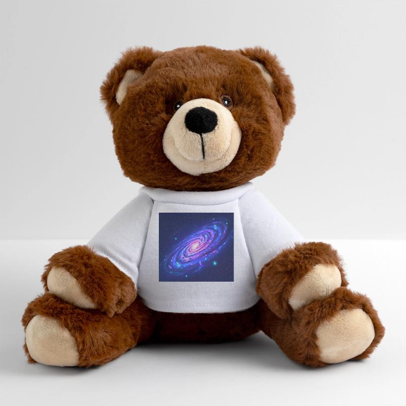 Neon Galaxy Spiral Crystals MiniFeet® RecycelBär® Teddy Bear Brown