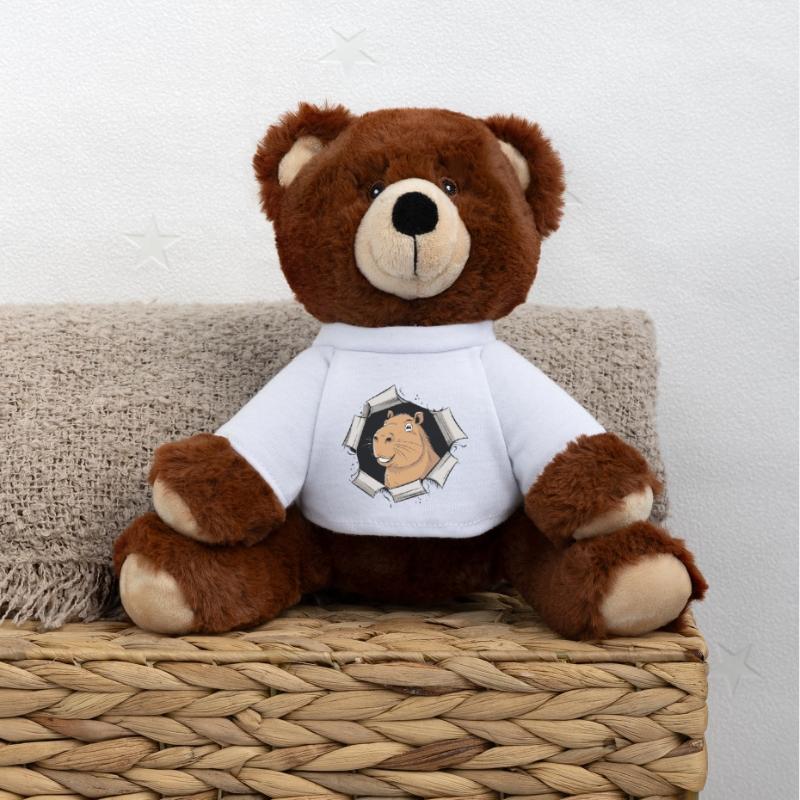 Capybara Comic – friedlicher Durchbruch MiniFeet® RecycelBär® Braun