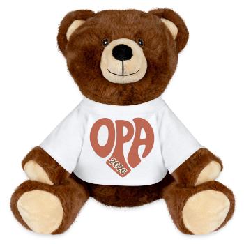 Papy 2026 - Nounours RecycelBär® marron - blanc - Devant