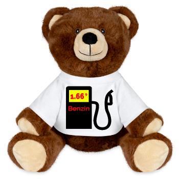 Benzin - MiniFeet® RecycelBär® Braun - Weiß - Vorne