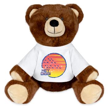 Hey Diggi - MiniFeet® RecycelBär® Teddy Bear Brown - white - Front