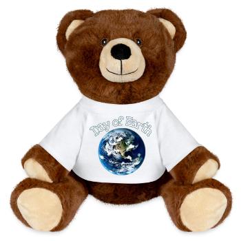 Tag der Erden Jour de la Terre - Nounours RecycelBär® marron - blanc - Devant