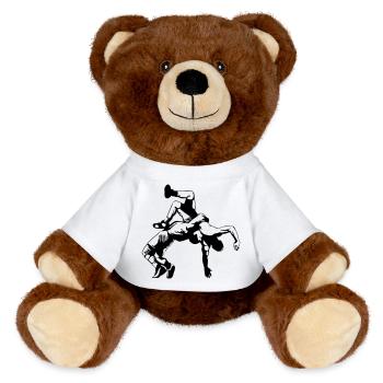 Lutteur - Nounours RecycelBär® marron - blanc - Devant