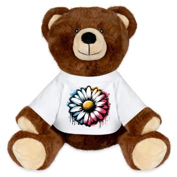 Gänseblümchen - MiniFeet® RecycelBär® Braun - Weiß - Vorne