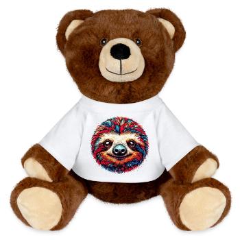 Paresse - Nounours RecycelBär® marron - blanc - Devant
