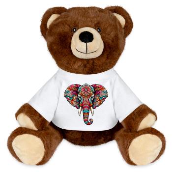 Éléphant - Nounours RecycelBär® marron - blanc - Devant