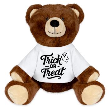 Trick or Treat avec Ghost - Nounours RecycelBär® marron - blanc - Devant
