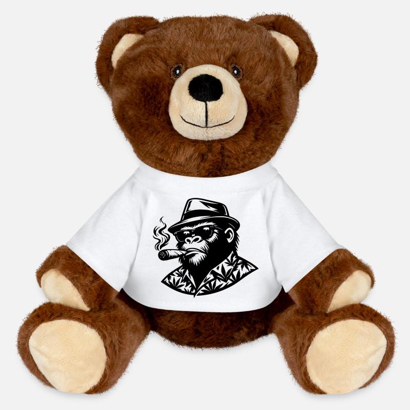 Affenrauch - MiniFeet® RecycelBär® Braun - Weiß