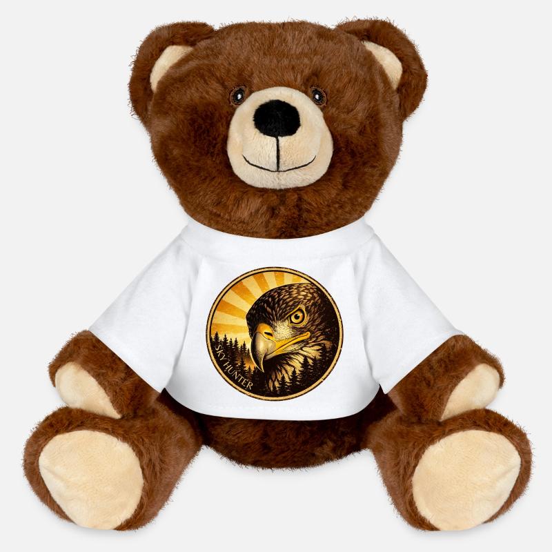 Adler Eagle SKY HUNTER - MiniFeet® RecycelBär® Teddy Bear Brown - white