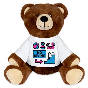 Pool Party Set Summer 90s - MiniFeet® RecycelBär® Teddy Bear Brown - white - Front