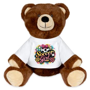 Football féminin - Nounours RecycelBär® marron - blanc - Devant