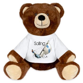 sailing - Nounours RecycelBär® marron - blanc - Devant