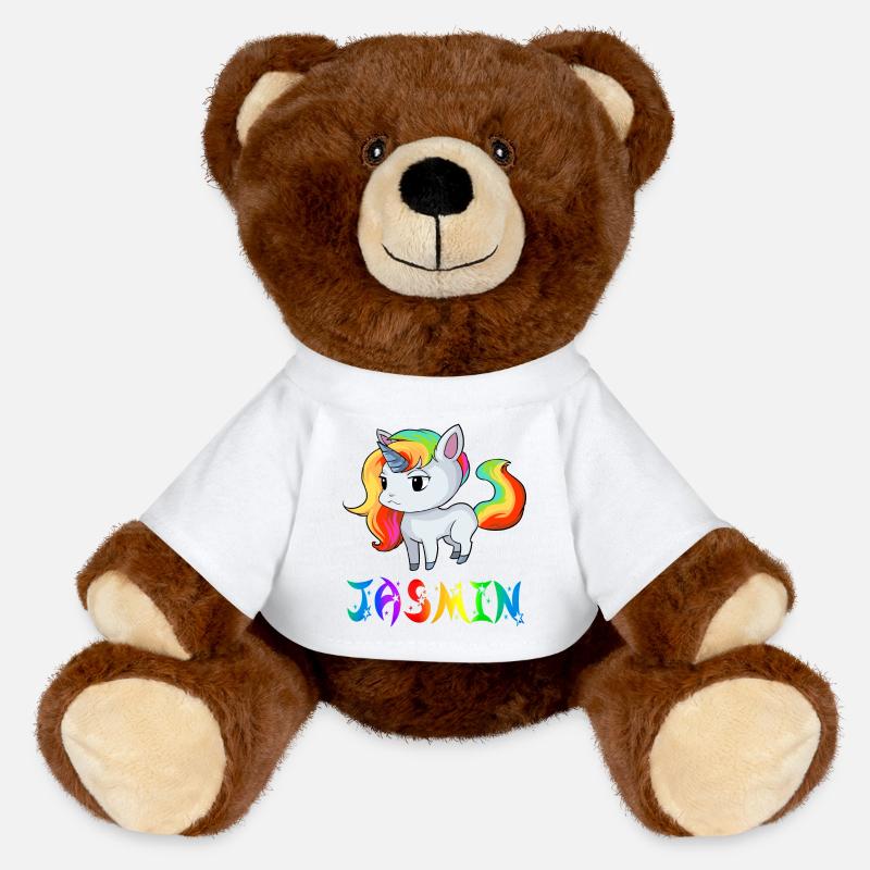Jasmin Einhorn - Nounours RecycelBär® marron - blanc