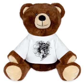 Abstrakt - MiniFeet® RecycelBär® Braun - Weiß - Vorne