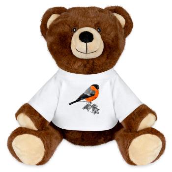 oiseau - Nounours RecycelBär® marron - blanc - Devant