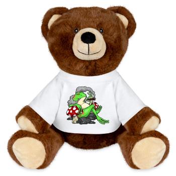 Cigare Grenouille - Nounours RecycelBär® marron - blanc - Devant