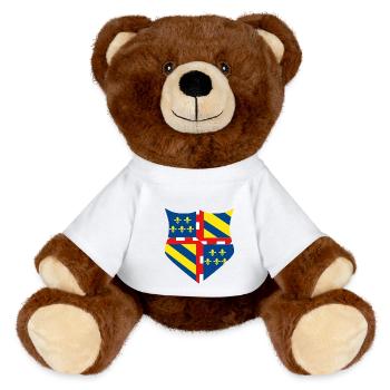 Blason de la bourgogne - Nounours RecycelBär® marron - blanc - Devant