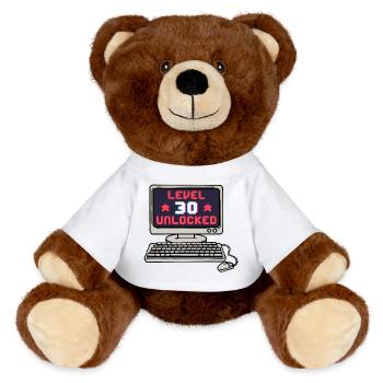 Dreißigster Geburtstag 30er 30 Jahre Alt Spruch - MiniFeet® RecycelBär® Braun - Weiß - Vorne