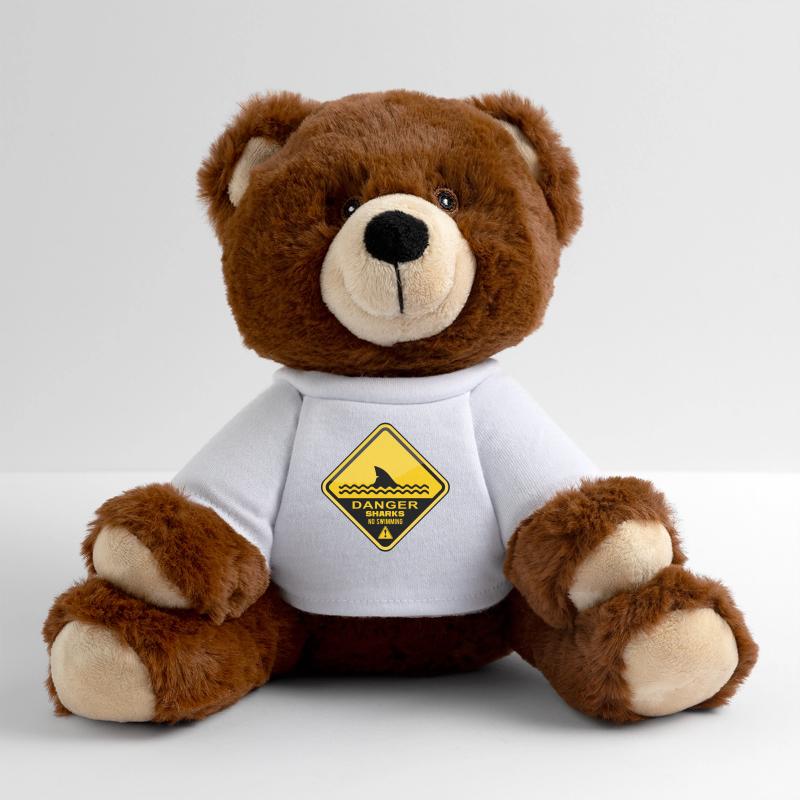 Danger Requins Pas de natation Nounours RecycelBär® marron