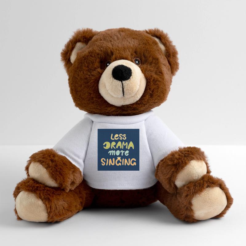 Moins de drame, plus de chant ! Affiche - bleu Nounours RecycelBär® marron