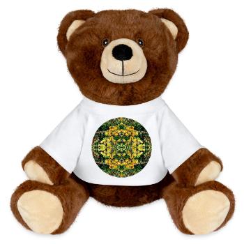 Nature Mandala Spring à Dennenlohe - Nounours RecycelBär® marron - blanc - Devant