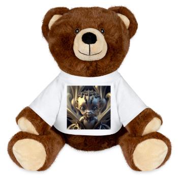 Photo macro creature 13 - MiniFeet® RecycelBär® Teddy Bear Brown - white - Front