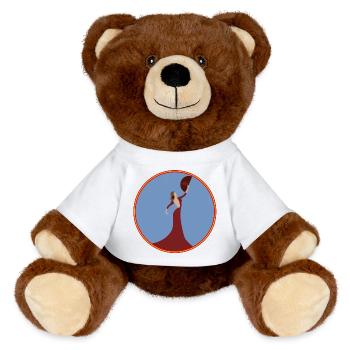 Flamenco dancer - MiniFeet® RecycelBär® Teddy Bear Brown - white - Front