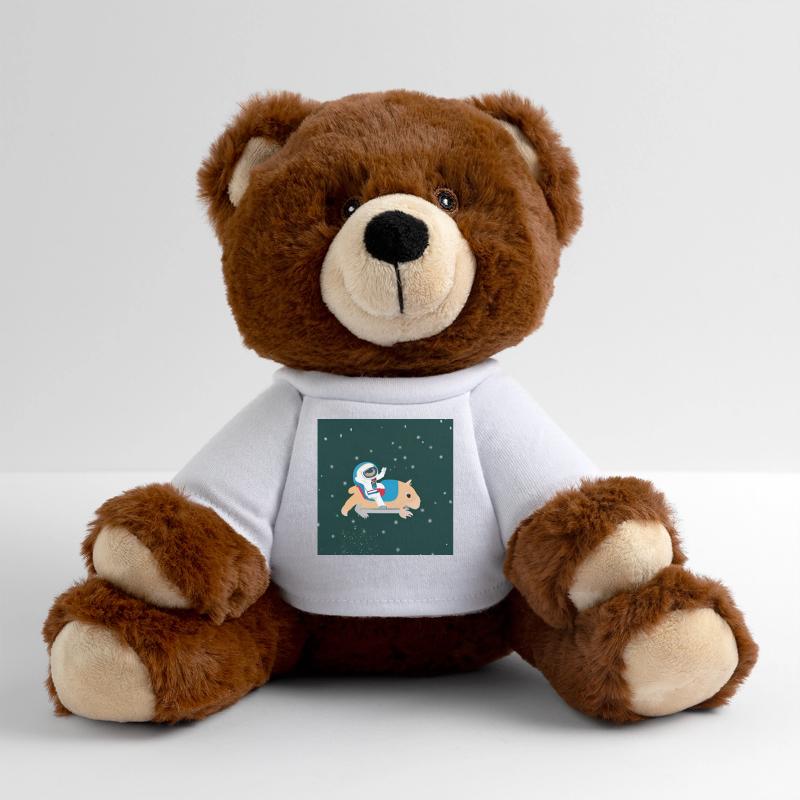 Astronaut on a space capybara MiniFeet® RecycelBär® Teddy Bear Brown