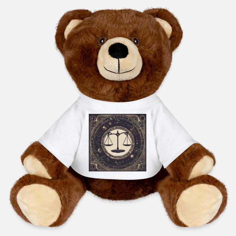 Zodiac Libra - MiniFeet® RecycelBär® Braun - Weiß