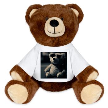 Teddy Cool - MiniFeet® RecycelBär® Braun - Weiß - Vorne