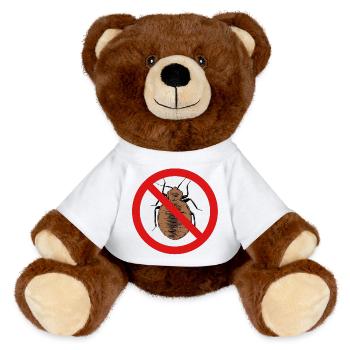 Bettwanze, Bettwanze - MiniFeet® RecycelBär® Braun - Weiß - Vorne