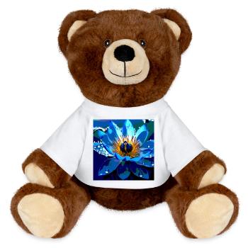 le Lotus Bleu - Nounours RecycelBär® marron - blanc - Devant