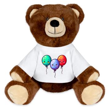 Balloons for children - MiniFeet® RecycelBär® Teddy Bear Brown - white - Front