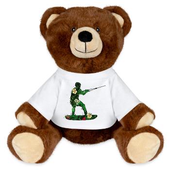 Wakesurf Wakeboard Surf Kitesurfer Planche de surf - Nounours RecycelBär® marron - blanc - Devant