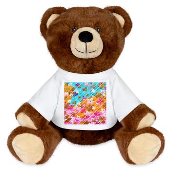 Frühlingsblüten - Sonja Ariel von Staden - MiniFeet® RecycelBär® Braun - Weiß - Vorne