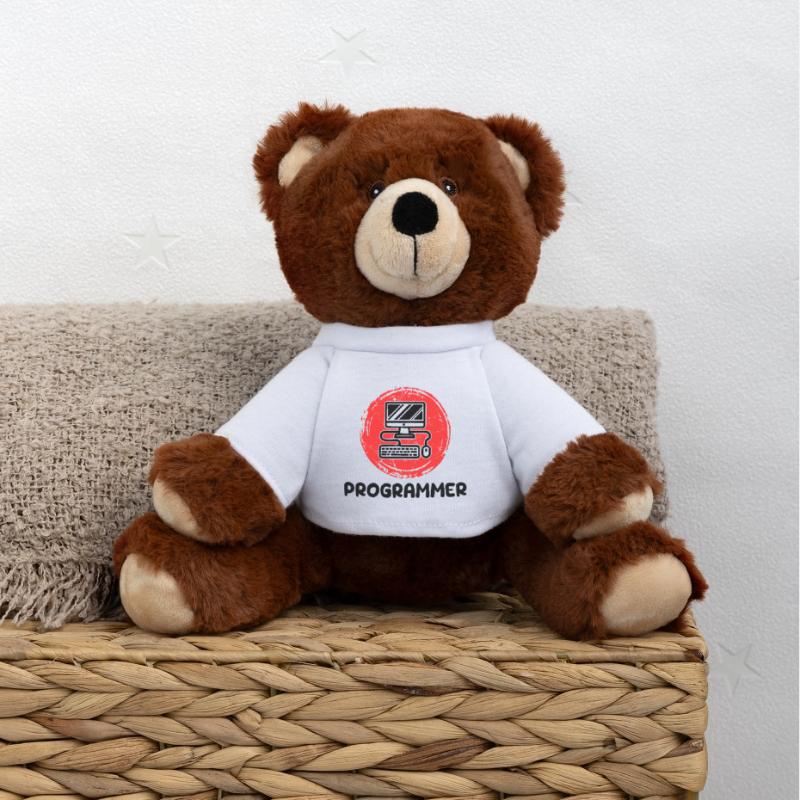 Développeur informatique Programmeur Code Scripting Nounours RecycelBär® marron