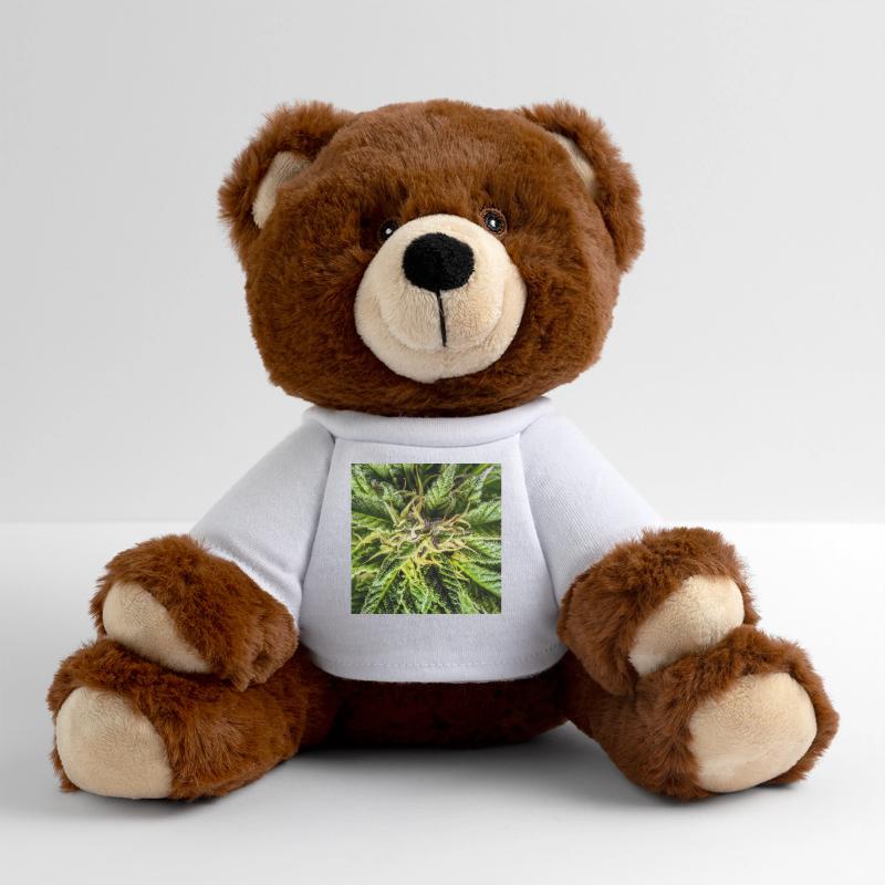 Les fleurs de cannabis, la marijuana, c’est tellement vert Nounours RecycelBär® marron
